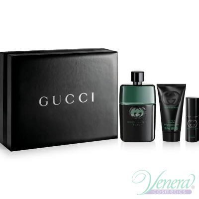 Gucci Guilty Black Pour Homme Set (EDT 90ml + EDT 8ml + SG 50ml) για άνδρες Sets