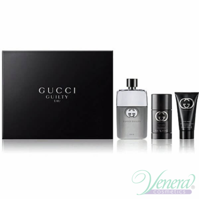 Gucci Guilty Eau Pour Homme Set (EDT 90ml + Deo Stick 75ml+ SG 50ml) για άνδρες Αρσενικά Σετ