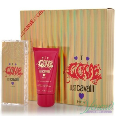 Roberto Cavalli Just I Love Her Set (EDT 60ml + BL 75ml) για γυναίκες Gift Sets