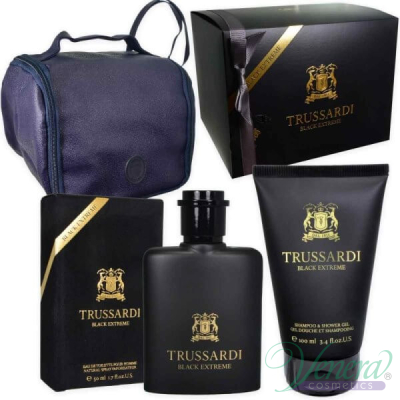 Trussardi Black Extreme Set (EDT 50ml + SG 100ml + Bag) για άνδρες Sets