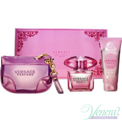 Versace Bright Crystal Absolu Set (EDP 90ml + BL 100ml +Bag) για γυναίκες Sets