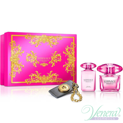 Versace Bright Crystal Absolu Set (EDP 90ml + BL 100ml + Bag Tag) για γυναίκες Γυναικεία σετ