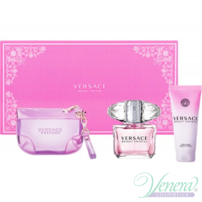 Versace Bright Crystal Set (EDT 90ml + BL 100ml + Bag) για γυναίκες Γυναικεία σετ