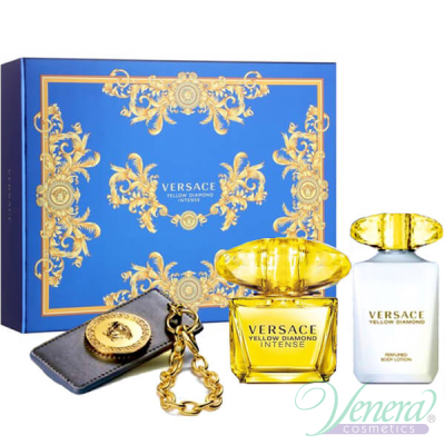 Versace Yellow Diamond Intense Set (EDT 90ml + BL 100ml + Bag Tag) για γυναίκες Women's Gift sets