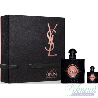 YSL Black Opium Set (EDP 50ml + EDP 7.5ml + Bag) για γυναίκες Sets